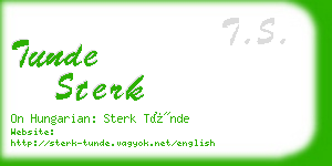 tunde sterk business card